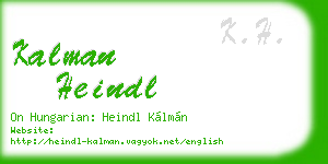 kalman heindl business card